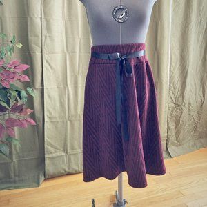 Chevron Maroon Winter Skirt